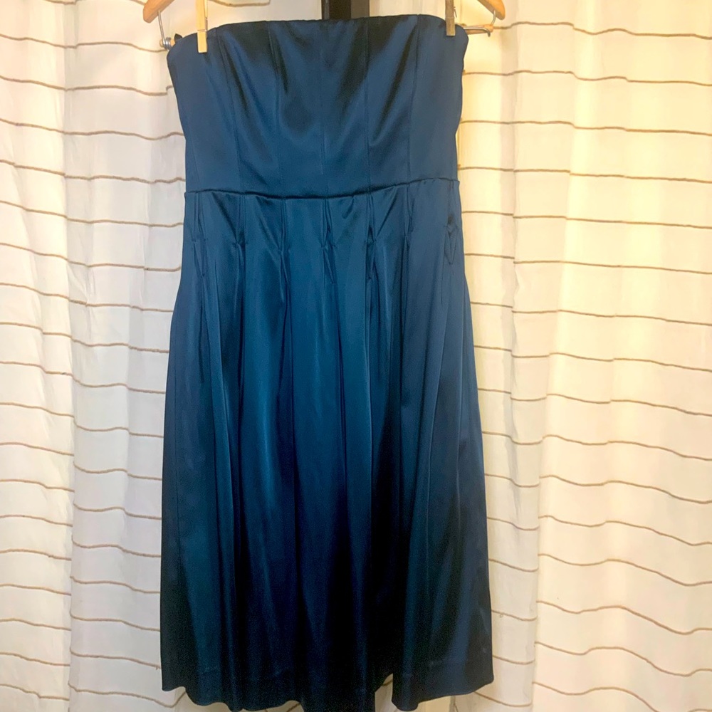 Navy Blue Strapless Dress | Size 6 | Like New